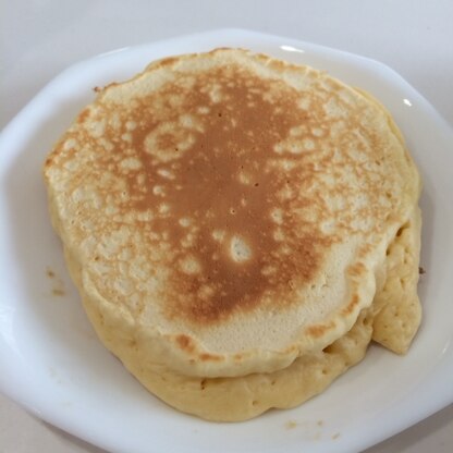 いつもより、ふわふわなホットケーキができました！感動〜(^^)